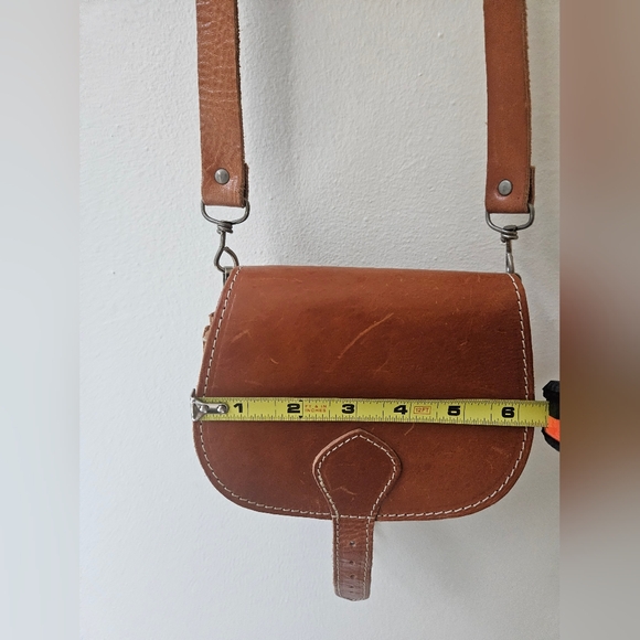 Mini Leather Crossbody Bag Made in Greece - Picture 8 of 9